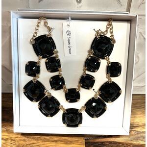 Susan Graver Black and Gold Adjustable Necklace New